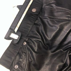 HUE Faux Black Leatherette Leggings